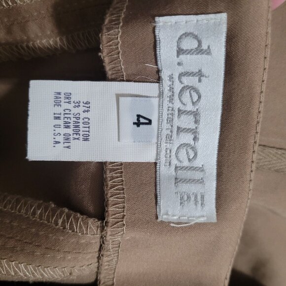 D. Terrell Ltd. Skirt Pleated Brown Casual Skirt 4 Vintage Studded Side Zip - Picture 5 of 5